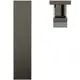 Wand-Wascharmatur in einer modernen, grauen Farbgebung. Produkt von Ideal Standard, dargestellt in senkrechter Anordnung mit einem obenliegenden Bedienelement.